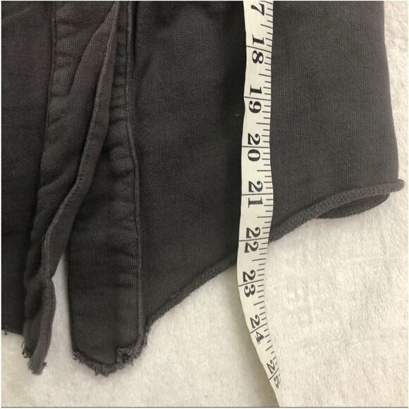 Intermix Improvd Distressed Cardigan Jacket Charcoal Gray Sweater Xs Xsmall - Picture 8 of 9